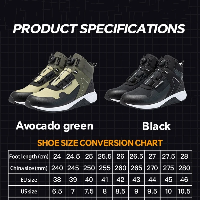 Cycling Commute Shoes - AUGI Comfortable Men's Motocross Riding Boots