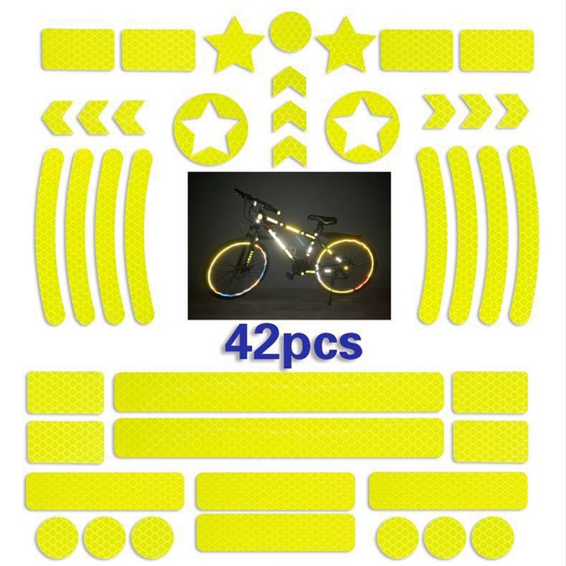 42Pcs/set Self-adhesive Reflec - огляд і ціна Spoke Reflector Set