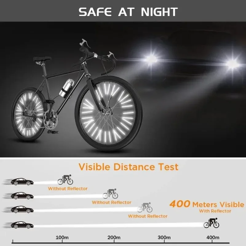 12PCS/set Tube Warning Strip R - огляд і ціна Spoke Reflector Set