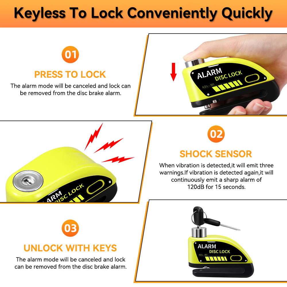 New Bike Motorcycle Alarm Disc - огляд і ціна Commuter Bike Lock