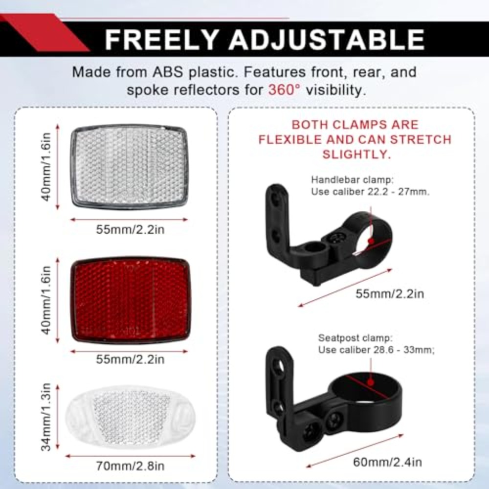 8PCS Bike Reflector Kit Night  - огляд і ціна Spoke Reflector Set