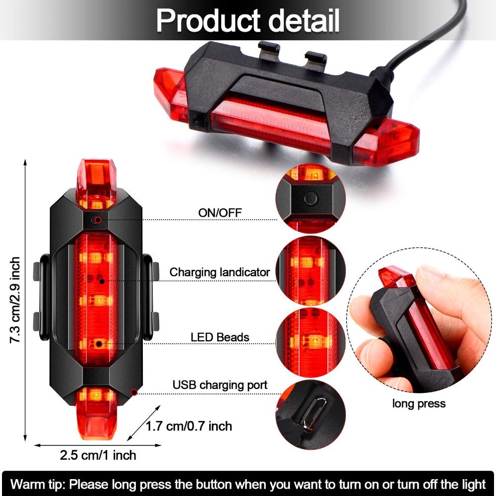 Rear Bicycle Light USB Recharg - огляд і ціна Cycling In City
